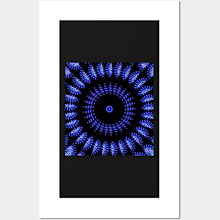 Blue pattern Posters and Art